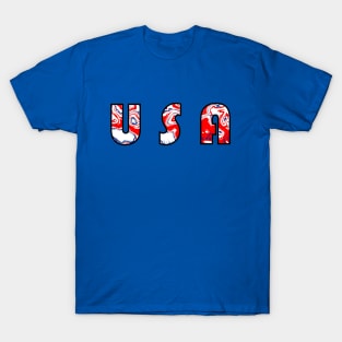 USA RED White And Blue T-Shirt